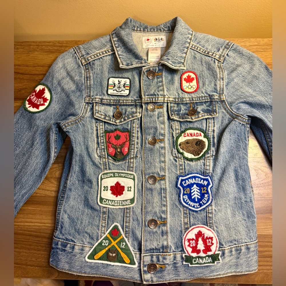 Hudson's Bay Company Youth 10/12 Olympic Denim Patch Jean Jacket from 2012.